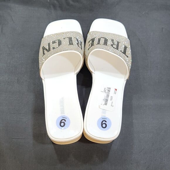 BRAND NEW TRUE RELIGION EMBELLISHMENTS BLOCK HEEL MULE OPEN GLITTER SANDAL - Picture 7 of 13